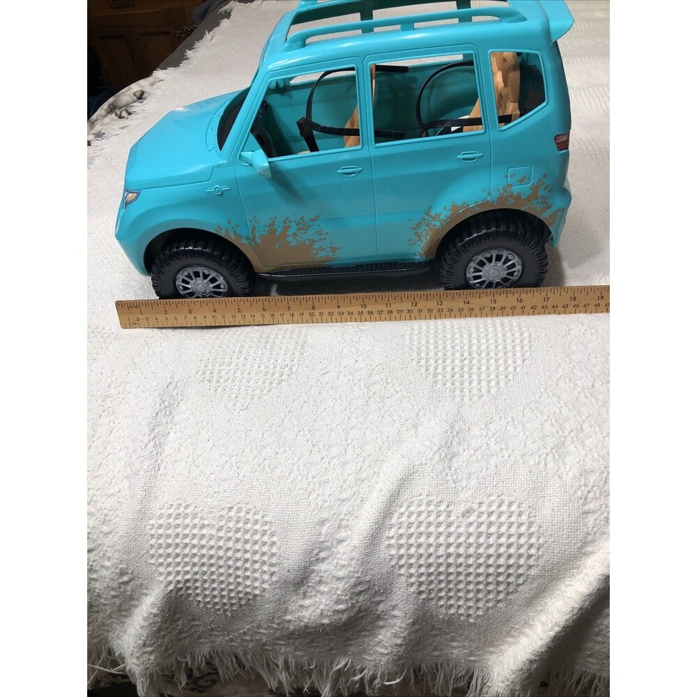 Barbie Mattel SUV Jeep Camping Fun 2016 Teal Off Road Mudding Car For 11.5” Doll - Picture 14 of 14